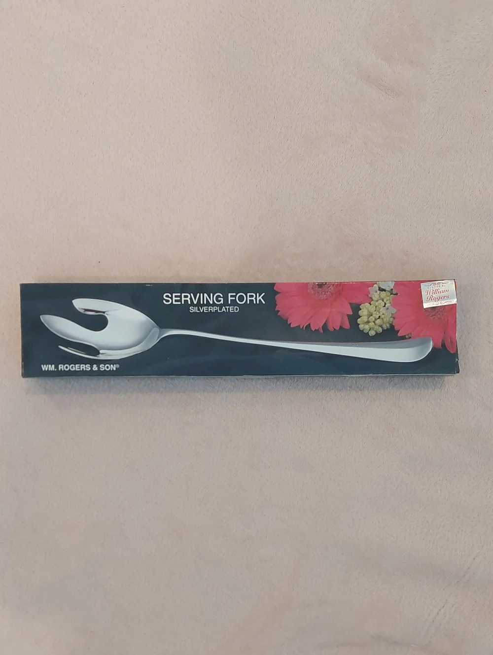 SIlverplated SERVING FORK by William M. Rogers & Son NIB
